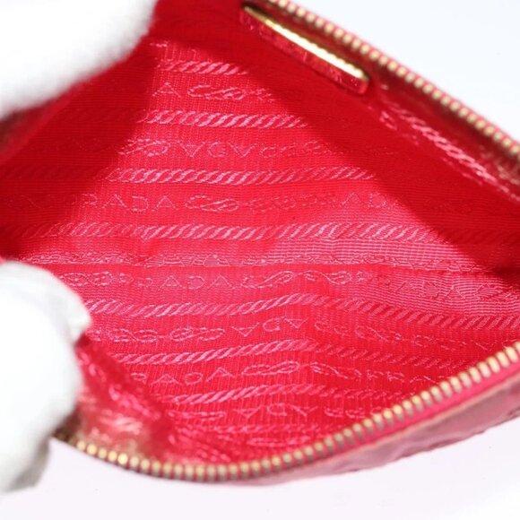 PRADA Shoulder Bag Nylon Pink Gold Auth 131736 - Picture 9 of 16